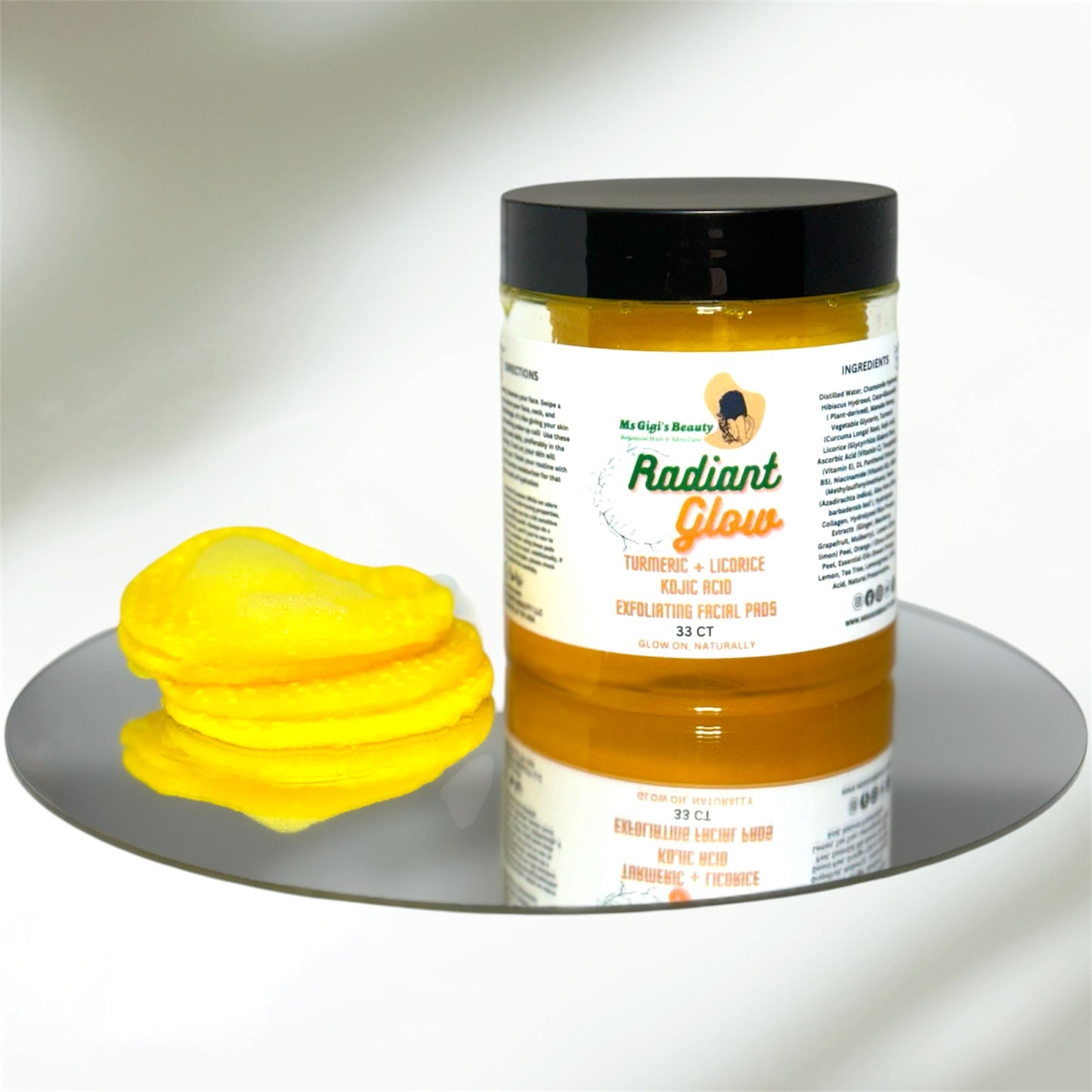 Radiant Glow Turmeric Licorice & Kojic Acid Exfoliating Facial Pads