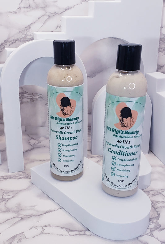 Ayurvedic Shampoo, Ayurvedic Conditioner, Ayurvedic Shampoo & Conditioner, 40 IN 1 Ayurvedic Growth Boost Shampoo & Conditioner