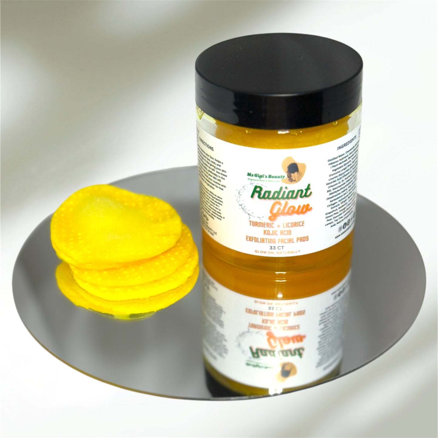 Radiant Glow Turmeric Licorice & Kojic Acid Exfoliating Facial Pads