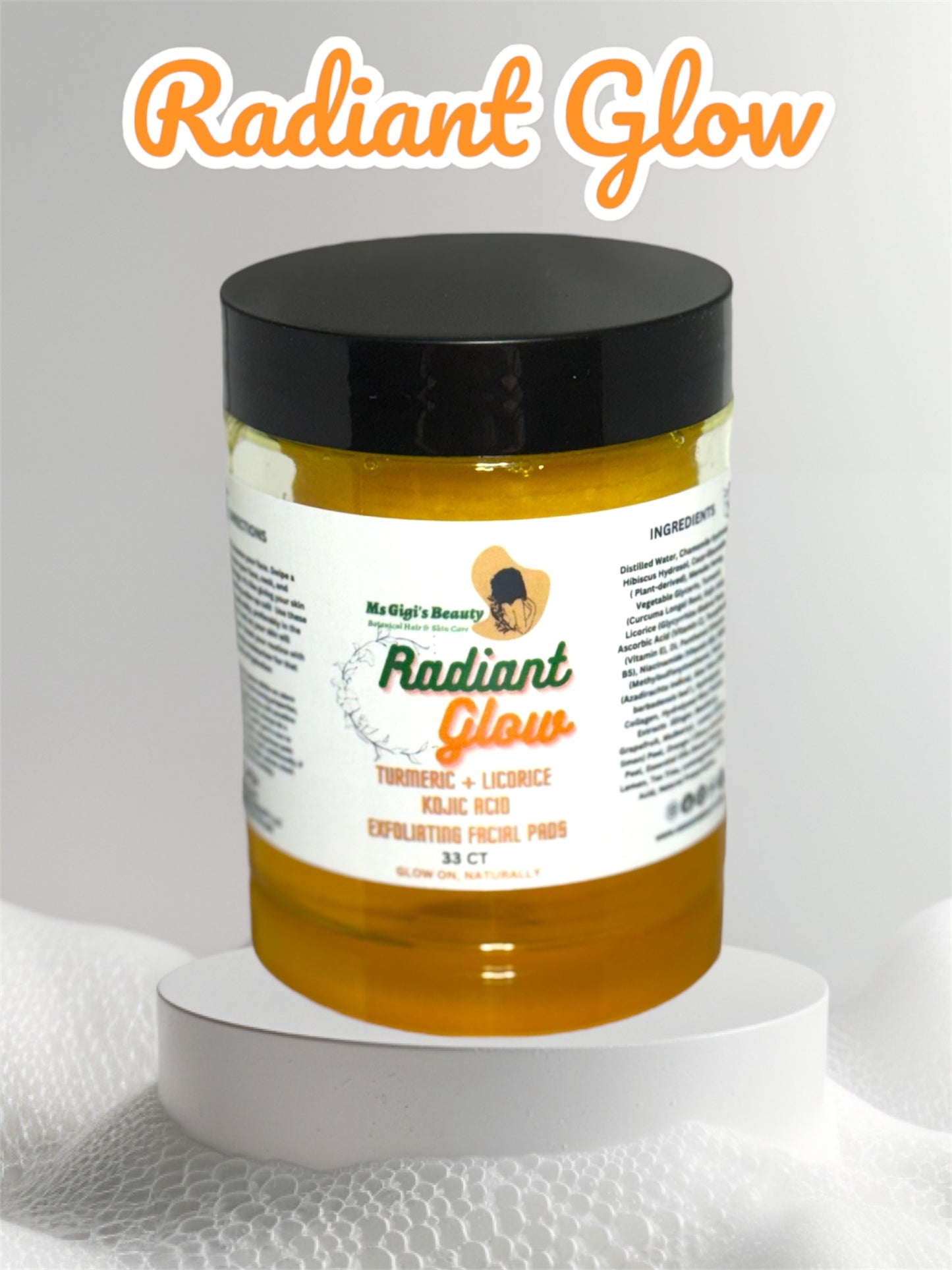 Radiant Glow Turmeric Licorice & Kojic Acid Exfoliating Facial Pads